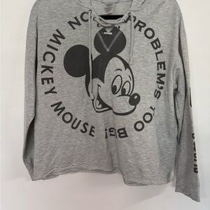 Disney Gray Mickey Mouse Crew Neck Sweater